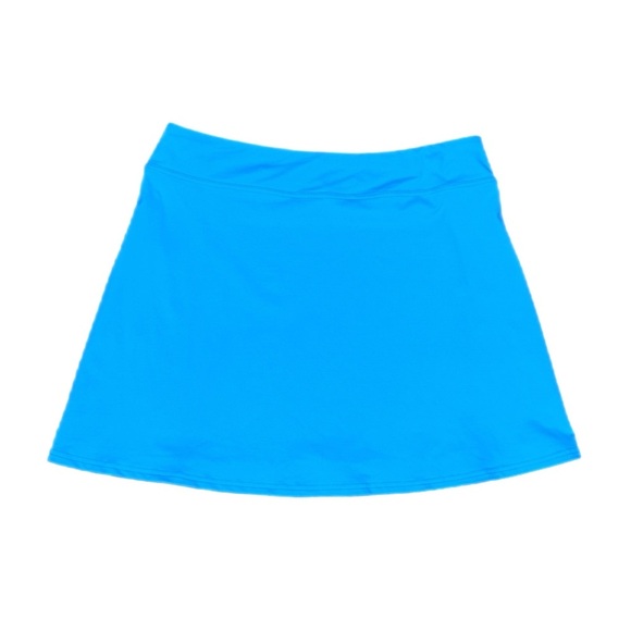 Lands' End Women's Sz 10 Mini Swim Skirt Pull On Beach Summer Vacay Blue Preppy - Picture 2 of 8
